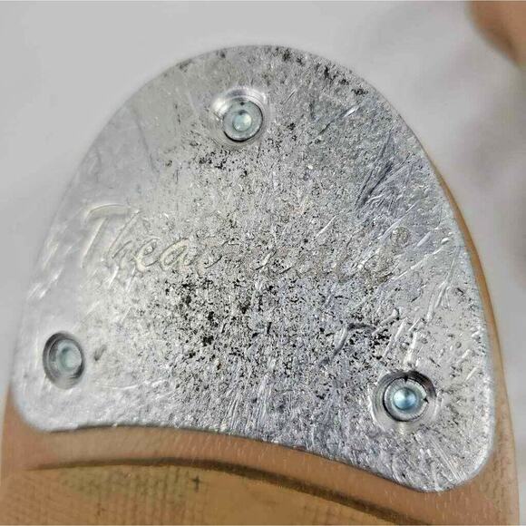 Theatrical Mary Jane Tap Shoes Beige Leather Made in Italy Girls Size 13 W - Picture 9 of 11